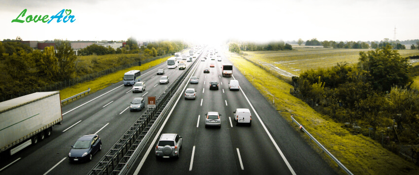 Zatłoczona autostrada