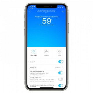 Xiaomi Smartmi Pure Evaporative zrzut z aplikacji Mi Home