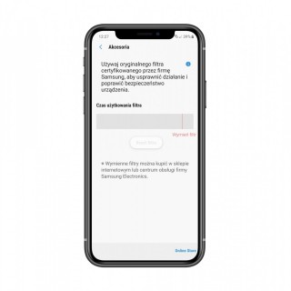 Samsung AX60T5080WF - zrzut z aplikacji SmartThings