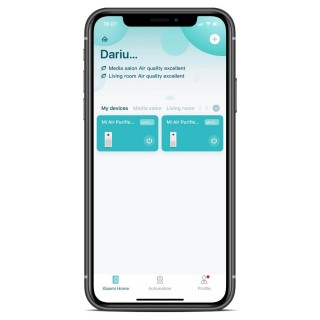 Xiaomi Mi Home - zrzut aplikacji, wybór urządzenia