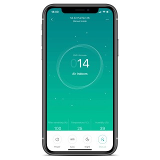 Xiaomi Mi Home - zrzut aplikacji, poziom pyłów PM2.5