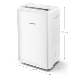 Sharp UD-P16E-W - wymiary osuszacza
