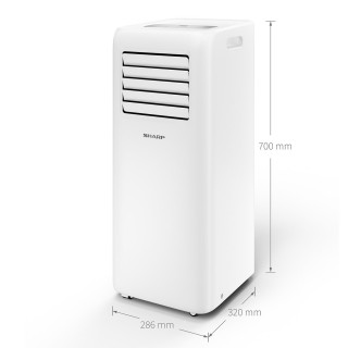 Sharp UL-C09EA-W - wymiary klimatyzatora