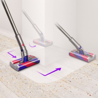 Dyson Omni-Glide - odkurzanie, pokazanie zwrotności