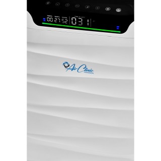 Air Clinic Space Wi-Fi - zbliżenie na logo i wyświetlacz