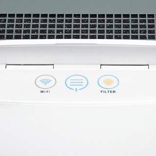 Blueair Classic 280i - wywiew powietrza i panel sterowania