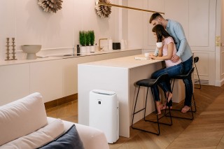 Sharp UA-KIN42E-W - aranżacja oczyszczacza w salonie