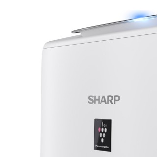 Sharp UA-KIN52E-W - widok na górną część, logo producenta i Plasmacluster