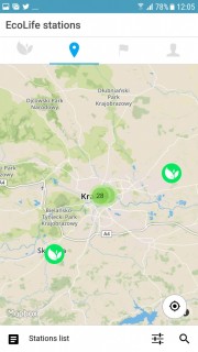 EcoLife widok z aplikacji